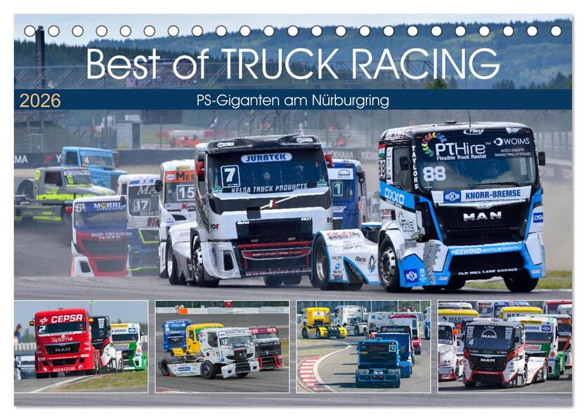 Best of TRUCK RACING (Tischkalender 2026 DIN A5 quer) CALVENDO Monatskalender