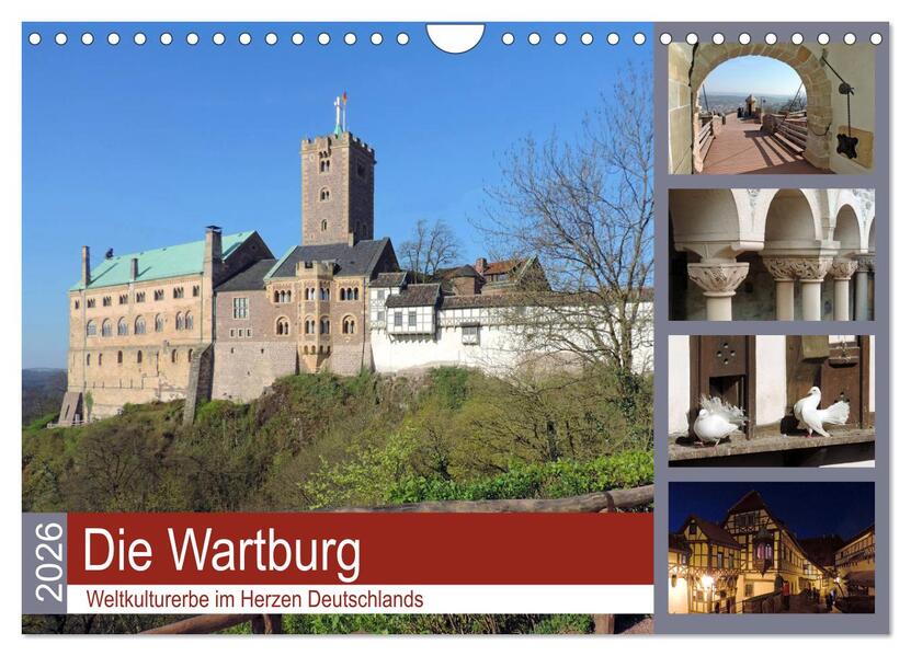 Die Wartburg - Weltkulturerbe im Herzen Deutschlands (Wandkalender 2026 DIN A4 quer) CALVENDO Monatskalender