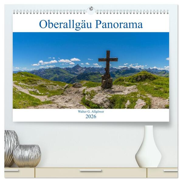 Oberallgäu Panorama (hochwertiger Premium Wandkalender 2026 DIN A2 quer) Kunstdruck in Hochglanz