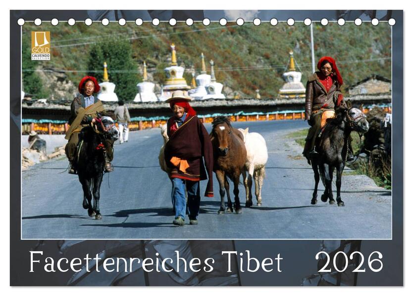 Facettenreiches Tibet (Tischkalender 2026 DIN A5 quer) CALVENDO Monatskalender
