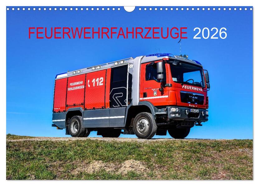 Feuerwehrfahrzeuge (Wandkalender 2026 DIN A3 quer) CALVENDO Monatskalender