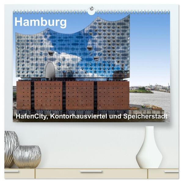 Hamburg. HafenCity Kontorhausviertel und Speicherstadt. (hochwertiger Premium Wandkalender 2026 DIN A2 quer) Kunstdruck in Hochglanz