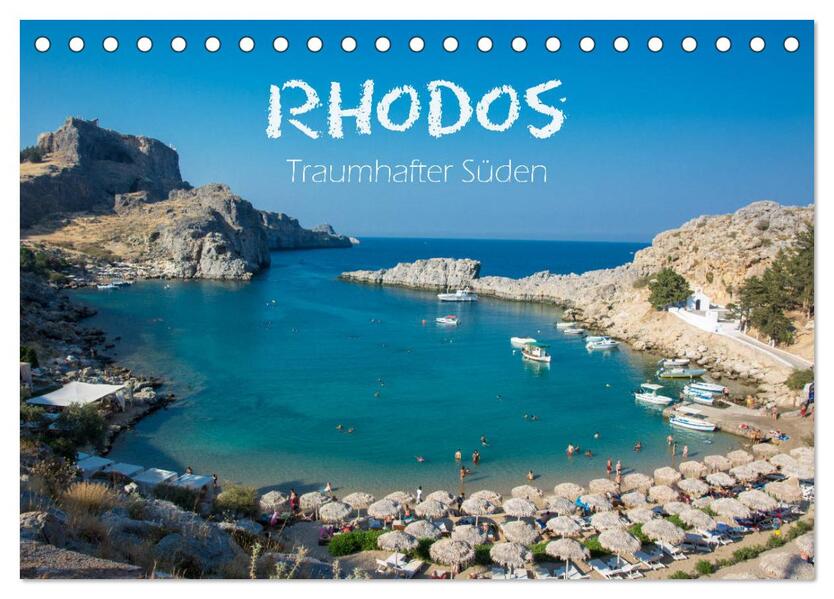 Rhodos - Traumhafter Süden (Tischkalender 2026 DIN A5 quer) CALVENDO Monatskalender