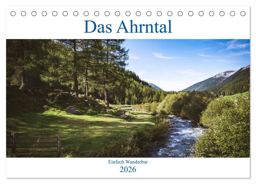 Das Ahrntal (Tischkalender 2026 DIN A5 quer) CALVENDO Monatskalender