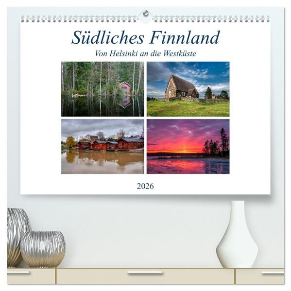 Südliches Finnland (hochwertiger Premium Wandkalender 2026 DIN A2 quer) Kunstdruck in Hochglanz