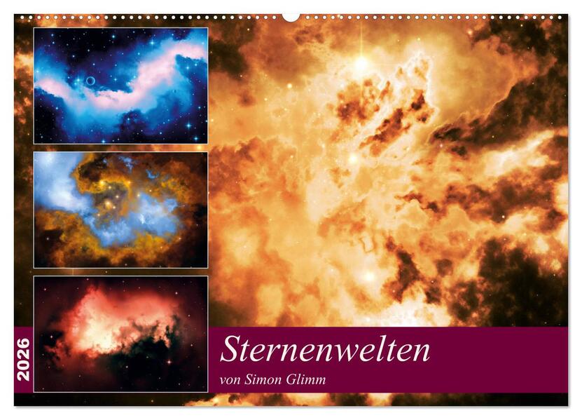 Sternenwelten (Wandkalender 2026 DIN A2 quer) CALVENDO Monatskalender