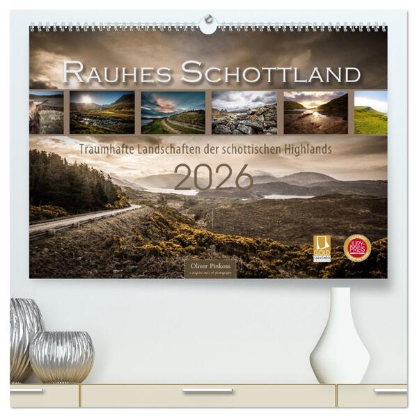 Rauhes Schottland (hochwertiger Premium Wandkalender 2026 DIN A2 quer) Kunstdruck in Hochglanz