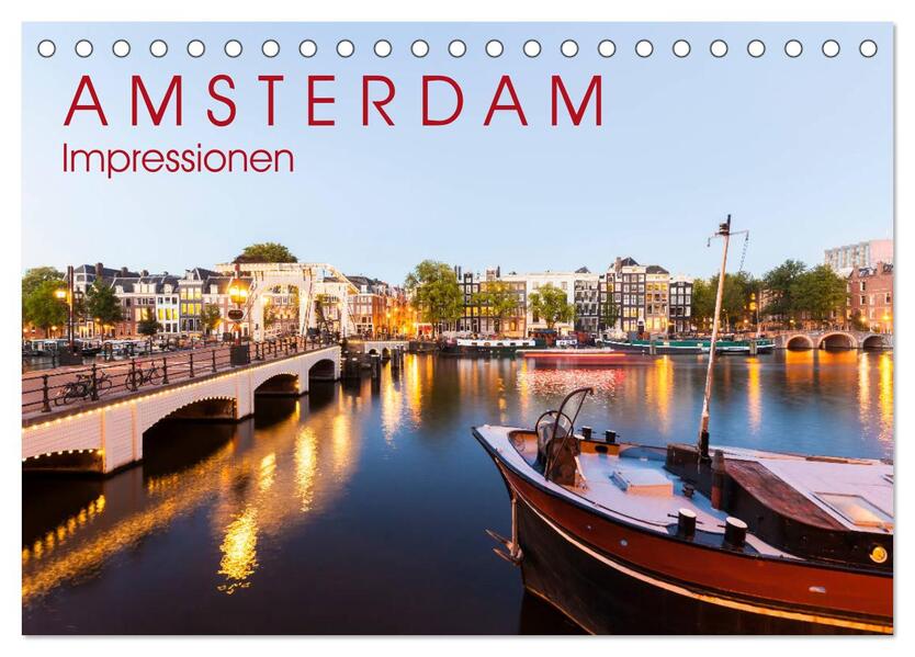 AMSTERDAM Impressionen (Tischkalender 2026 DIN A5 quer) CALVENDO Monatskalender