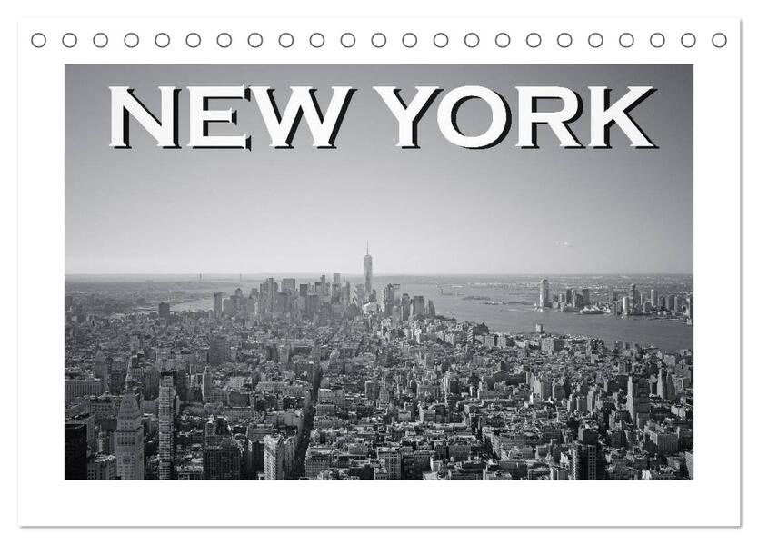 New York in schwarz weiss (Tischkalender 2026 DIN A5 quer) CALVENDO Monatskalender