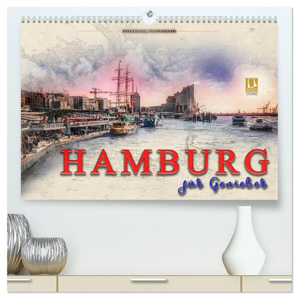 Hamburg für Genießer (hochwertiger Premium Wandkalender 2026 DIN A2 quer) Kunstdruck in Hochglanz