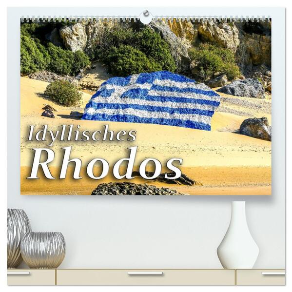 Idyllisches Rhodos (hochwertiger Premium Wandkalender 2026 DIN A2 quer) Kunstdruck in Hochglanz