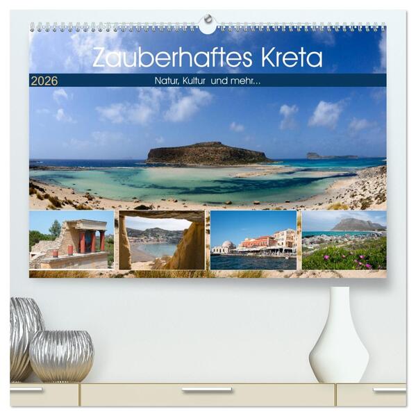Zauberhaftes Kreta (hochwertiger Premium Wandkalender 2026 DIN A2 quer) Kunstdruck in Hochglanz