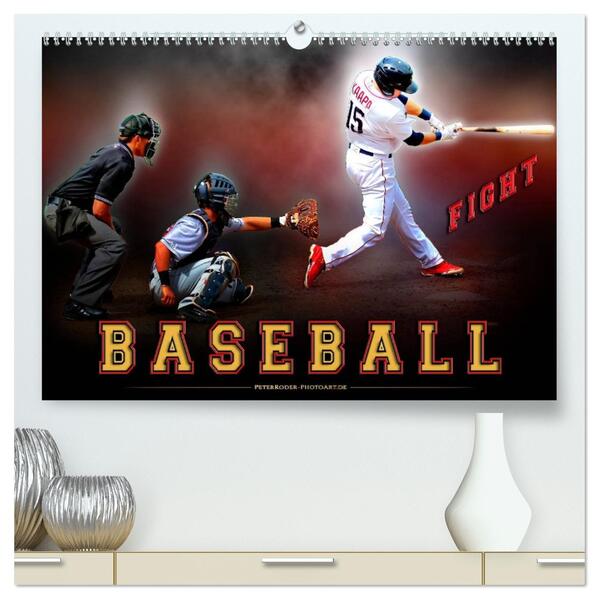 Baseball - Fight (hochwertiger Premium Wandkalender 2026 DIN A2 quer) Kunstdruck in Hochglanz