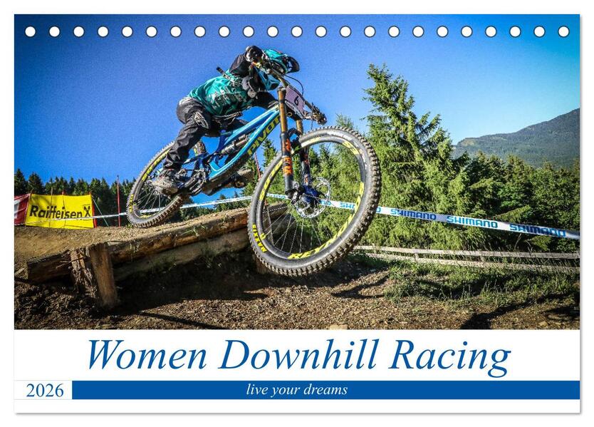 Women Downhill Racing (Tischkalender 2026 DIN A5 quer) CALVENDO Monatskalender