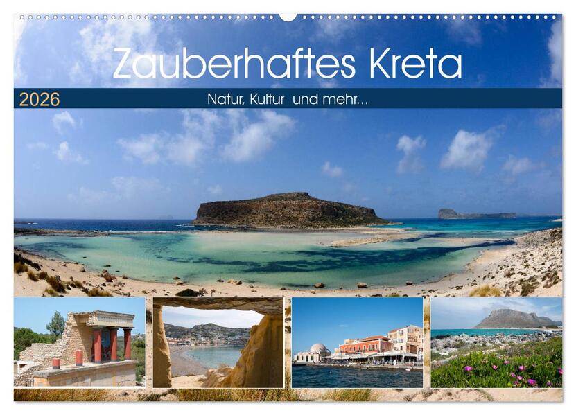 Zauberhaftes Kreta (Wandkalender 2026 DIN A2 quer) CALVENDO Monatskalender