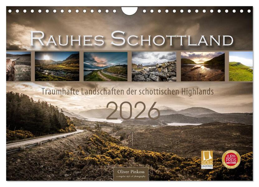 Rauhes Schottland (Wandkalender 2026 DIN A4 quer) CALVENDO Monatskalender