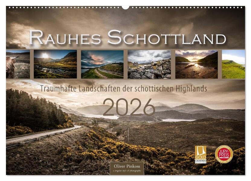 Rauhes Schottland (Wandkalender 2026 DIN A2 quer) CALVENDO Monatskalender