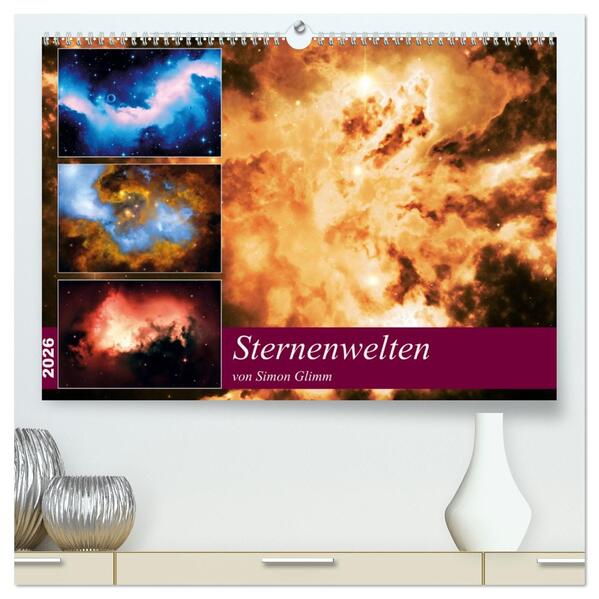 Sternenwelten (hochwertiger Premium Wandkalender 2026 DIN A2 quer) Kunstdruck in Hochglanz
