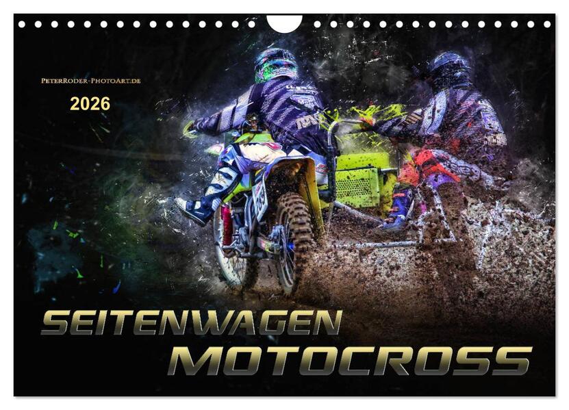 Seitenwagen Motocross (Wandkalender 2026 DIN A4 quer) CALVENDO Monatskalender