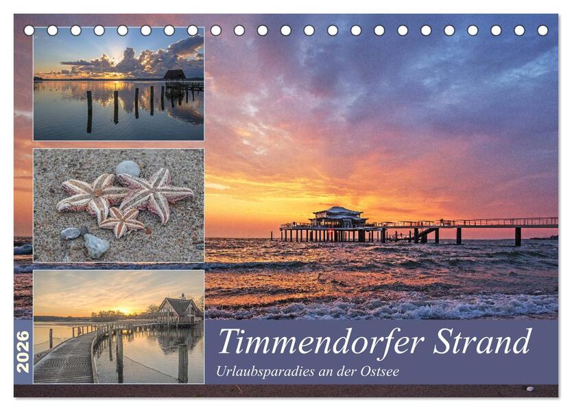 Timmendorfer Strand - Urlaubsparadies an der Ostsee (Tischkalender 2026 DIN A5 quer) CALVENDO Monatskalender