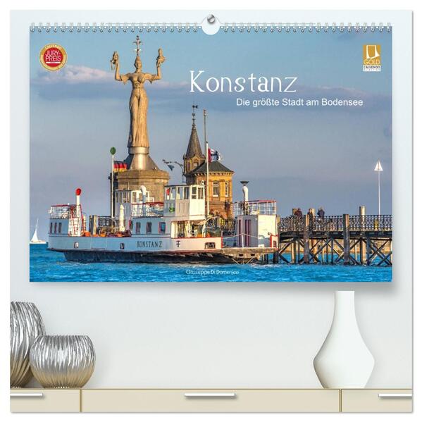 Konstanz - die größte Stadt am Bodensee (hochwertiger Premium Wandkalender 2026 DIN A2 quer) Kunstdruck in Hochglanz