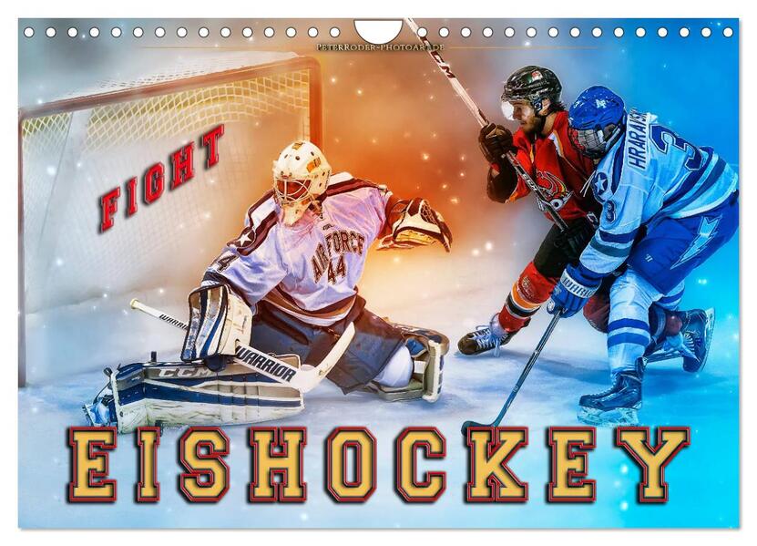 Eishockey - Fight (Wandkalender 2026 DIN A4 quer) CALVENDO Monatskalender