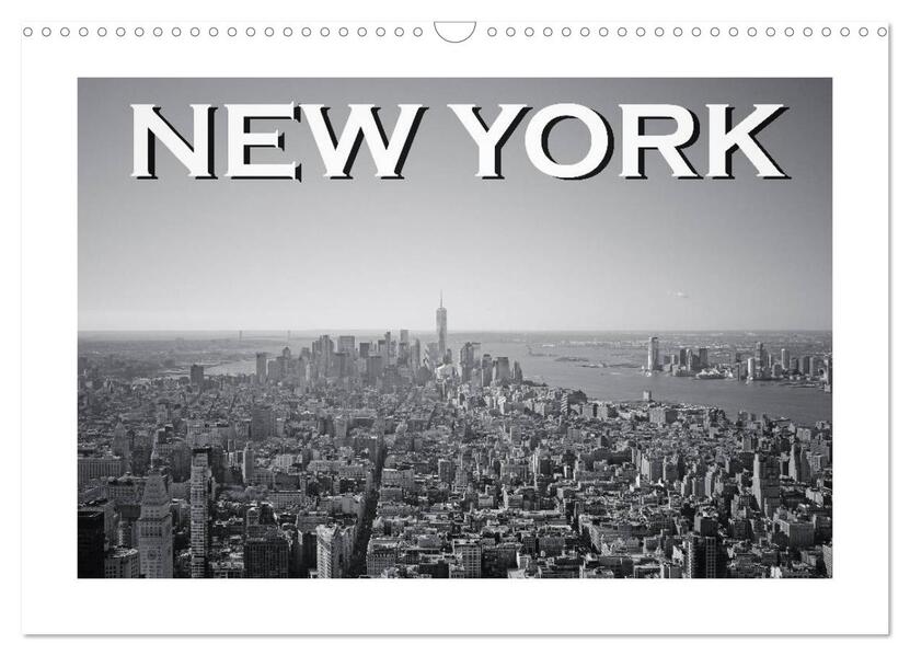 New York in schwarz weiss (Wandkalender 2026 DIN A3 quer) CALVENDO Monatskalender