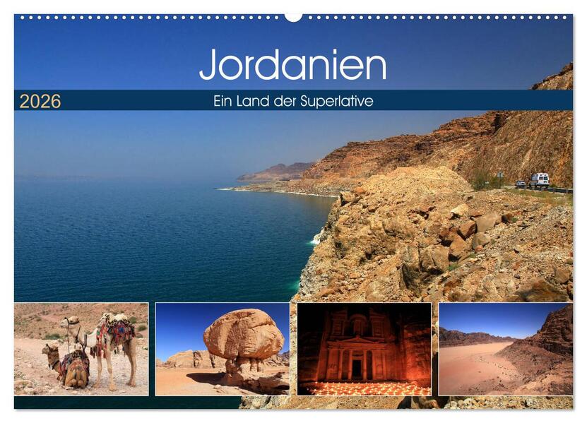 Jordanien - Ein Land der Superlative (Wandkalender 2026 DIN A2 quer) CALVENDO Monatskalender