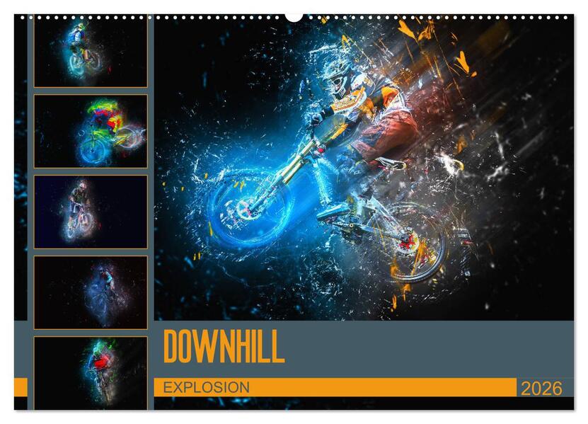 Downhill Explosion (Wandkalender 2026 DIN A2 quer) CALVENDO Monatskalender