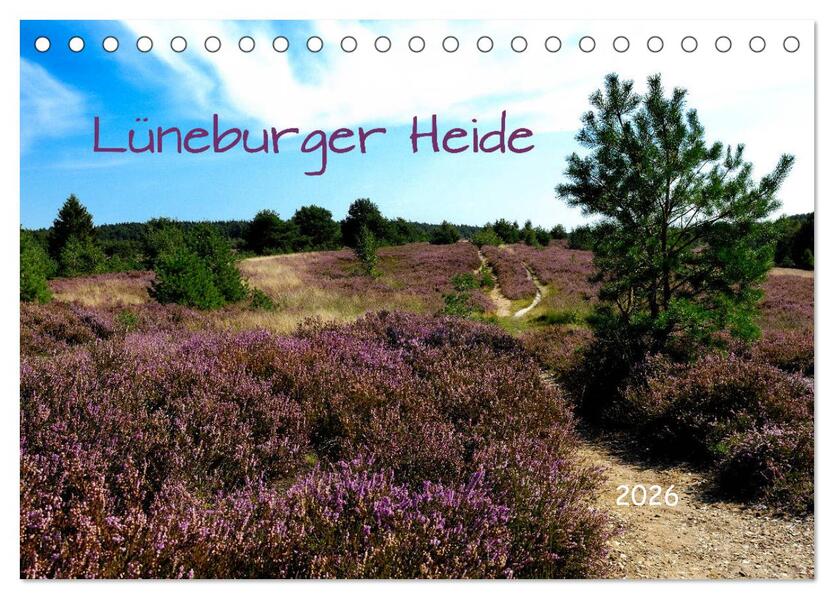 Lüneburger Heide (Tischkalender 2026 DIN A5 quer) CALVENDO Monatskalender