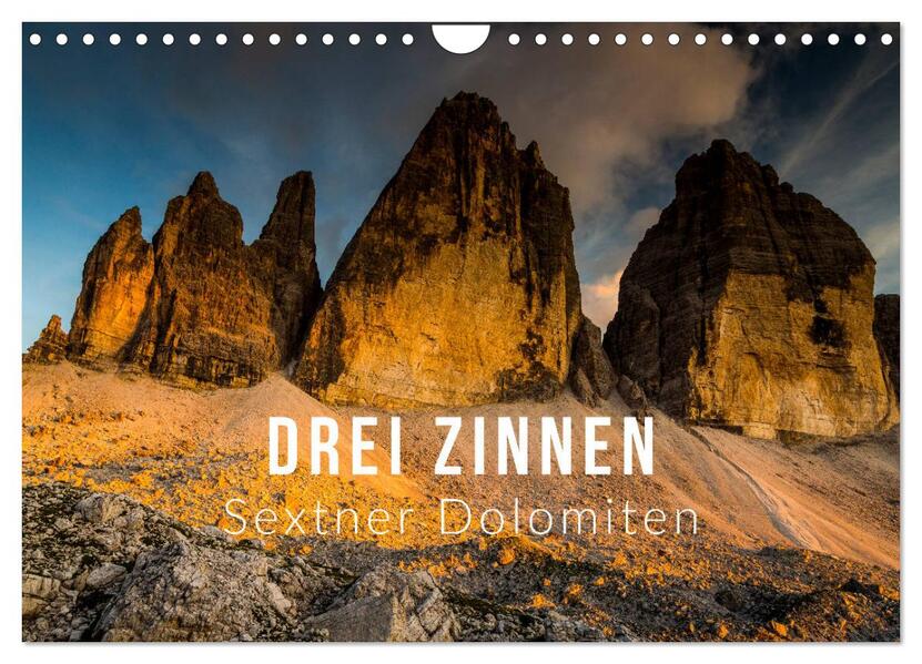 Drei Zinnen. Sextner Dolomiten (Wandkalender 2026 DIN A4 quer) CALVENDO Monatskalender
