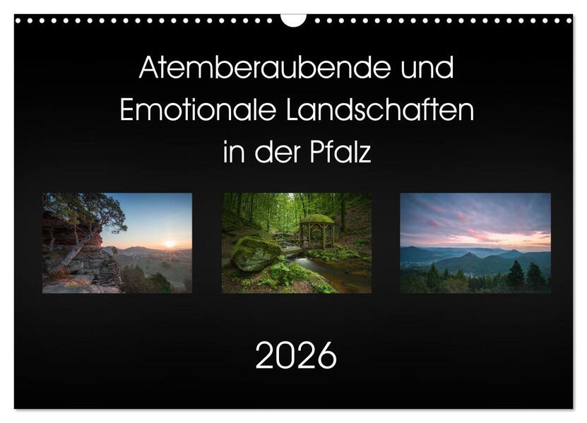 Atemberaubende und Emotionale Landschaften in der Pfalz (Wandkalender 2026 DIN A3 quer) CALVENDO Monatskalender