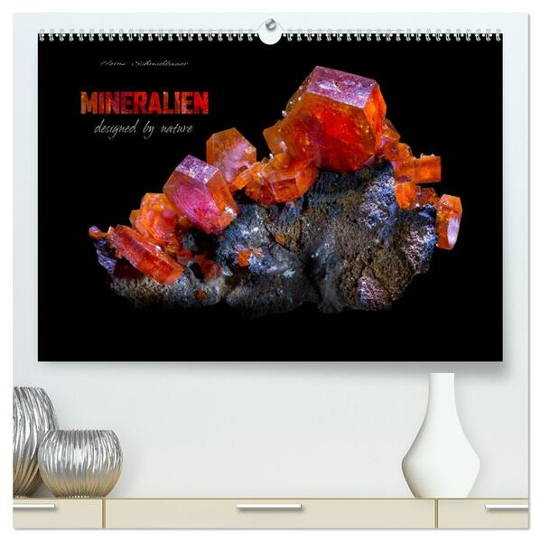 MINERALIEN designed by nature (hochwertiger Premium Wandkalender 2026 DIN A2 quer) Kunstdruck in Hochglanz