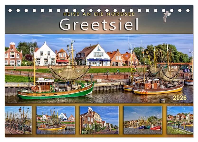 Reise an die Nordsee - Greetsiel (Tischkalender 2026 DIN A5 quer) CALVENDO Monatskalender