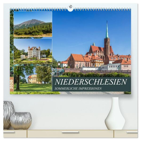 NIEDERSCHLESIEN Sommerliche Impressionen (hochwertiger Premium Wandkalender 2026 DIN A2 quer) Kunstdruck in Hochglanz
