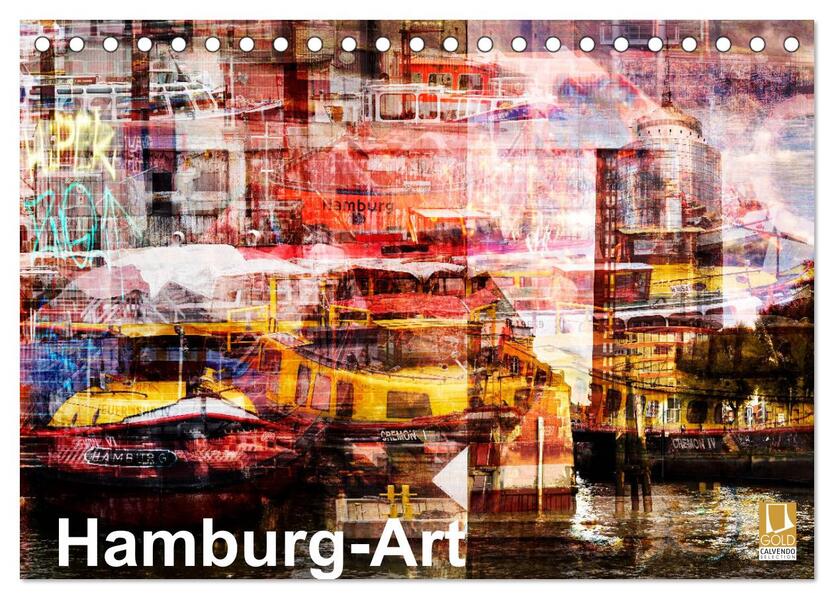 Hamburg-Art (Tischkalender 2026 DIN A5 quer) CALVENDO Monatskalender