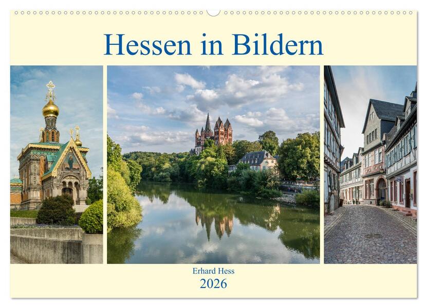 Hessen in Bildern (Wandkalender 2026 DIN A2 quer) CALVENDO Monatskalender