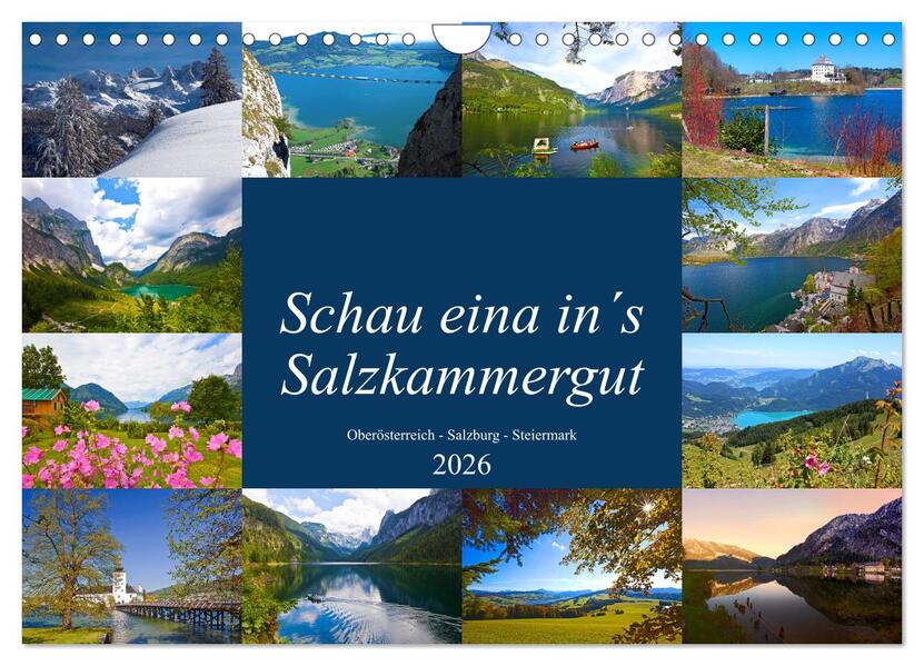 Schau eina ins Salzkammergut (Wandkalender 2026 DIN A4 quer) CALVENDO Monatskalender
