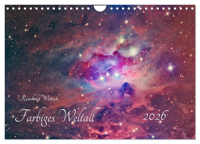 Farbiges Weltall (Wandkalender 2026 DIN A4 quer) CALVENDO Monatskalender