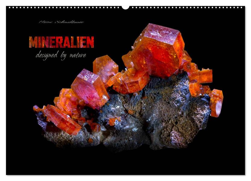 MINERALIEN designed by nature (Wandkalender 2026 DIN A2 quer) CALVENDO Monatskalender