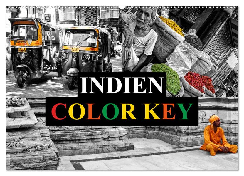 Indien Colorkey (Wandkalender 2026 DIN A2 quer) CALVENDO Monatskalender