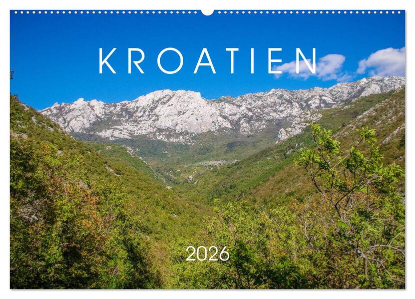 Kroatien 2026 (Wandkalender 2026 DIN A2 quer) CALVENDO Monatskalender
