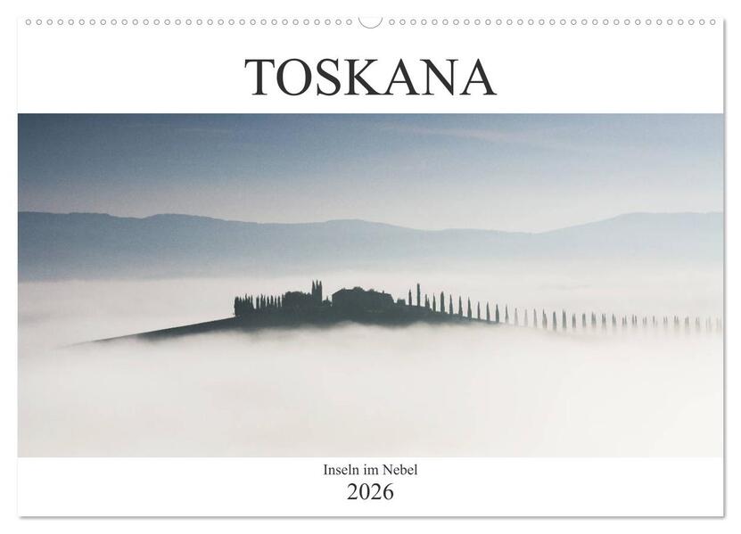 Toskana - Inseln im Nebel (Wandkalender 2026 DIN A2 quer) CALVENDO Monatskalender
