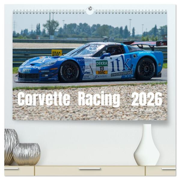 Corvette Racing 2026 (hochwertiger Premium Wandkalender 2026 DIN A2 quer) Kunstdruck in Hochglanz