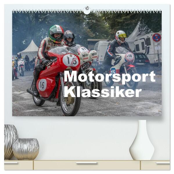 Motorsport Klassiker (hochwertiger Premium Wandkalender 2026 DIN A2 quer) Kunstdruck in Hochglanz