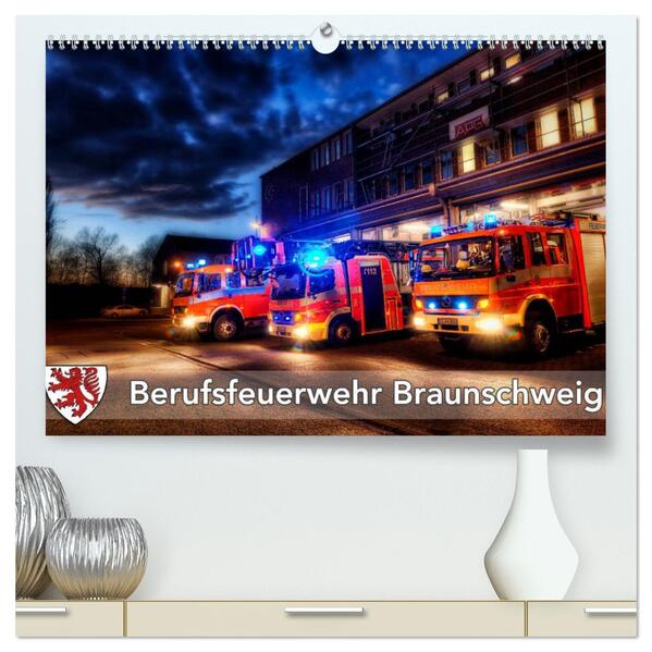 Berufsfeuerwehr Braunschweig (hochwertiger Premium Wandkalender 2026 DIN A2 quer) Kunstdruck in Hochglanz