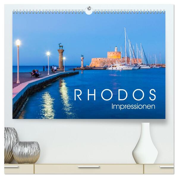 RHODOS Impressionen (hochwertiger Premium Wandkalender 2026 DIN A2 quer) Kunstdruck in Hochglanz