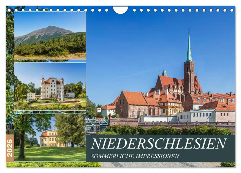 NIEDERSCHLESIEN Sommerliche Impressionen (Wandkalender 2026 DIN A4 quer) CALVENDO Monatskalender