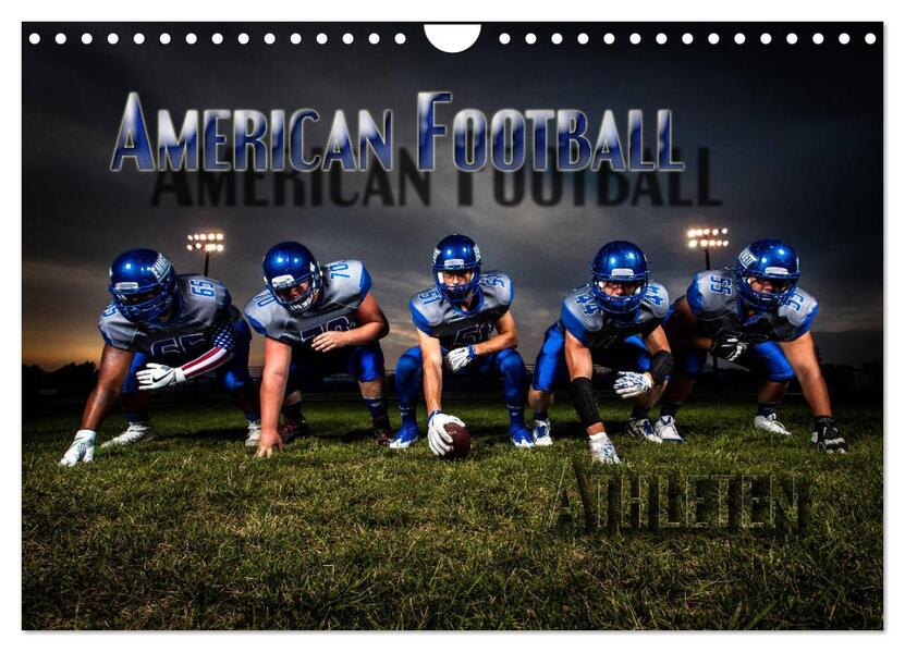 American Football - Athleten (Wandkalender 2026 DIN A4 quer) CALVENDO Monatskalender
