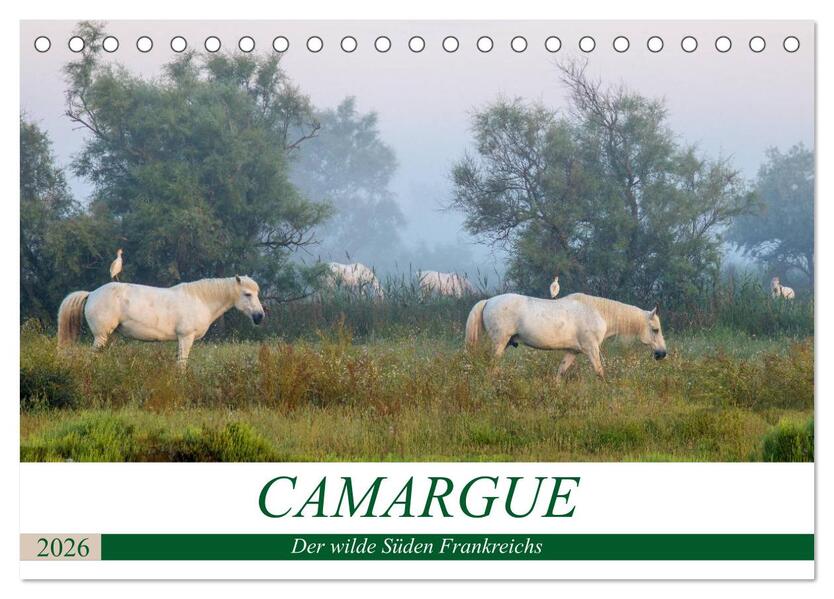 Camargue - Der wilde Süden Frankreichs (Tischkalender 2026 DIN A5 quer) CALVENDO Monatskalender